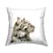 Stupell Industries Fluffy Tabby Cat Gazing Casual Portrait Throw Pillow, 18" x 18"